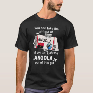アンゴラ搭乗券アンゴラの女の子アンゴラ Tシャツ
