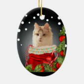 アンゴラ猫 セラミックオーナメント (裏面)