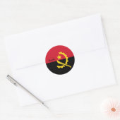 アンゴラ&アンゴラ国旗の愛国者,休日/スポーツ ラウンドシール (封筒)