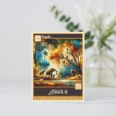 アンゴラ |ヴィンテージ絵画ー ポストカード (スタンド正面)