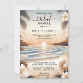 アンサマー海シービーチブルーウォーターブライダルシャワー 招待状 (正面)