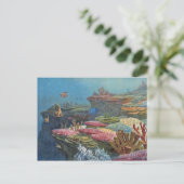 アンシェントシーコーラルアンティークプリント ポストカード (スタンド正面)