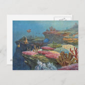 アンシェントシーコーラルアンティークプリント ポストカード (正面/裏面)