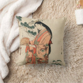 『アンシェン日本のトウッドスケッチと女』 クッション (ブランケット)