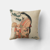 『アンシェン日本のトウッドスケッチと女』 クッション (裏面)