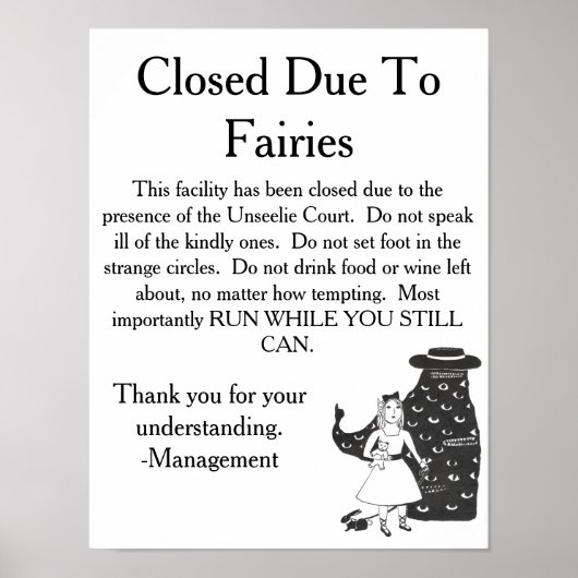 アンシーリーフェリーズ警告標識 ポスター (正面)