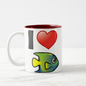 アンジェフィッシュ女王が大好き ツートーンマグカップ (左)