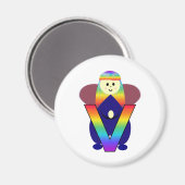 アンジェベット文字V マグネット (正面/裏面)