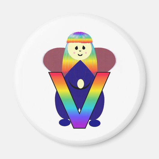 アンジェベット文字V マグネット (正面)