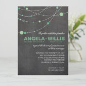 アンジェラのスタイリッシュな繊維|の黒板のミントのフェルト 招待状 (スタンド正面)