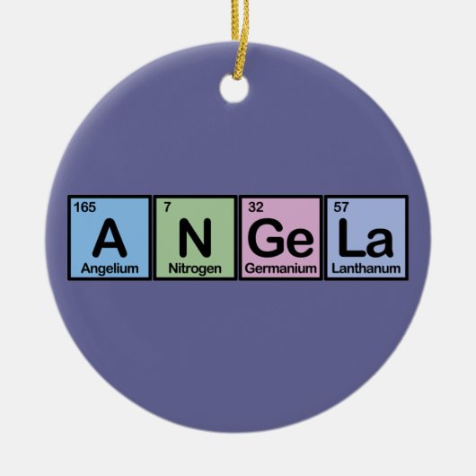 アンジェラは要素の作りました セラミックオーナメント (正面)