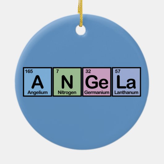 アンジェラは要素の作りました セラミックオーナメント (裏面)