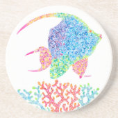 アンジェラカラフルフィッシュ砂岩コースター コースター (正面)