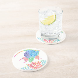 アンジェラカラフルフィッシュ砂岩コースター コースター