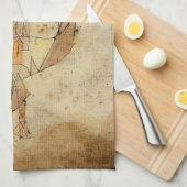 アンジェラスノヴスバイポールクレー キッチンタオル (四つ折り)