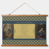 アンジェラス祈りの言葉とエンジェル・ガブリエルとメアリー 吊り下げ型タペストリー (正面)