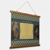 アンジェラス祈りの言葉とエンジェル・ガブリエルとメアリー 吊り下げ型タペストリー (傾斜あり)