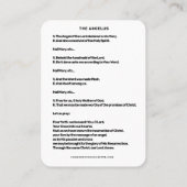 アンジェラス祈りの言葉天使の聖歌受胎告知 名刺 (裏面)