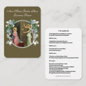 アンジェラス祈りの言葉天使の聖歌受胎告知 名刺 (正面/裏面)