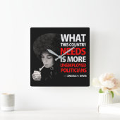 アンジェラデービス-失業した政治家 スクエア壁時計 (ホーム)