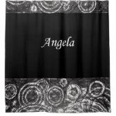 アンジェラ白黒ショーカーテン シャワーカーテン (正面)