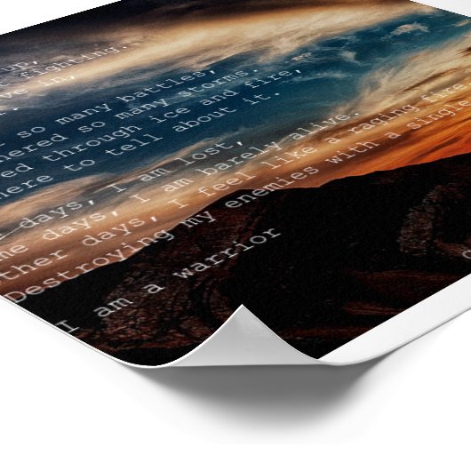 アンジェラ・M・セケルスキーの『戦士』の詩 ポスター (角)