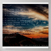 アンジェラ・M・セケルスキーの『戦士』の詩 ポスター (正面)