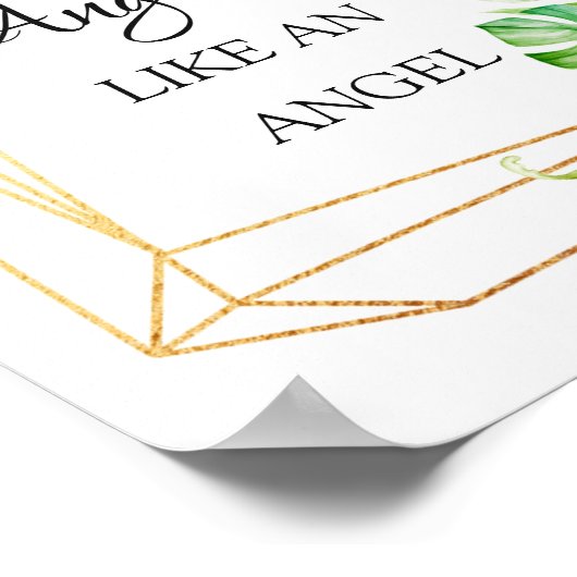 アンジェリカ名フローラ幾何学模様 ポスター (角)