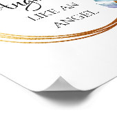 アンジェリカ名意味フローラゴールデンフレーム ポスター (角)