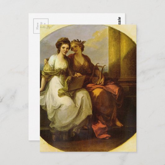 アンジェリカ・カウフマンによる詩と音楽の寓話 ポストカード (正面/裏面)