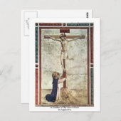 アンジェリコ・フラによるキリストの十字架での聖ドミニク ポストカード (正面/裏面)