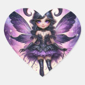 アンジェリナパープルゴシックフェアリー蠍座ホーン〔占星術の〕十二宮図 ハートシール (正面)