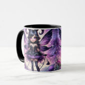 アンジェリナパープルゴシックフェアリー蠍座ホーン〔占星術の〕十二宮図 マグカップ (正面左)