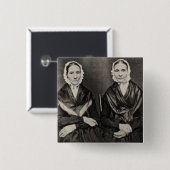 アンジェリーナとサラ・グリムケ姉妹ERA参政権 缶バッジ (正面&裏面)