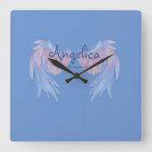 アンジェリ生まれカは天国広場の翼を持っていた スクエア壁時計 (正面)