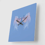 アンジェリ生まれカは天国広場の翼を持っていた スクエア壁時計 (傾斜)