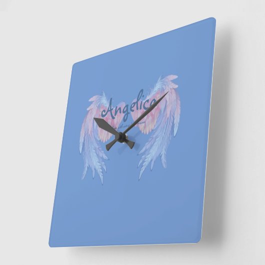 アンジェリ生まれカは天国広場の翼を持っていた スクエア壁時計 (傾斜)