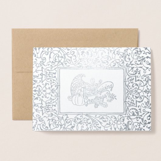 アンジェルオブサンクスギビングラグジュアリー 箔カード (封筒付き正面)