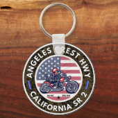 アンジェルスクレストハイウェイカリフォルニア州ルート2 キーホルダー (正面)