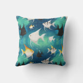 アンジェルフィッシュ水族館の模様 クッション (裏面)