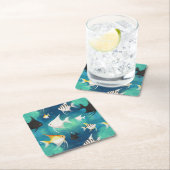 アンジェルフィッシュ水族館の模様 スクエアペーパーコースター (インサイチュ)