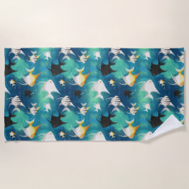 アンジェルフィッシュ水族館の模様 ビーチタオル