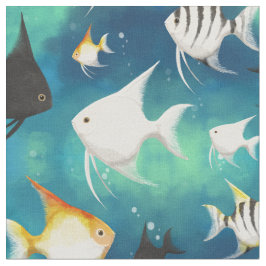 アンジェルフィッシュ水族館の模様 ファブリック
