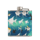 アンジェルフィッシュ水族館の模様 フラスク (裏面)