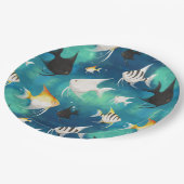 アンジェルフィッシュ水族館の模様 ペーパープレート (アングル)