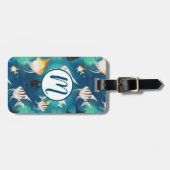 アンジェルフィッシュ水族館の模様 ラゲッジタグ (正面横)