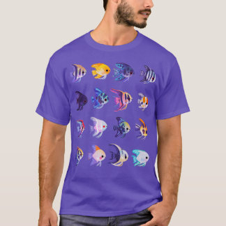アンジェルフィッシュ淡水なし文字または明るい Tシャツ