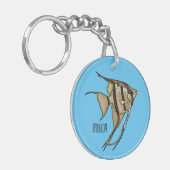 アンジェルフィッシュ漫画イラストレーション キーホルダー (正面左)