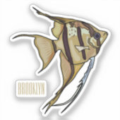 アンジェルフィッシュ漫画イラストレーション シール (正面)