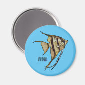 アンジェルフィッシュ漫画イラストレーション マグネット (正面/裏面)